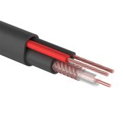 Кабель Видеонаблюдения КВК-П + 2*0.75мм2 (96)  200м черный, OUTDOOR   PROCONNECT