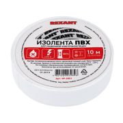 Изолента 15мм х 10м белая  REXANT