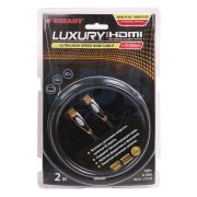 Кабель HDMI-HDMI 3м Luxury REXANT gold, шелк + золото 24к + 2 фильтра