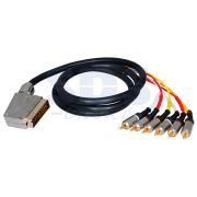 Кабель Scart / 6 RCA 1,5 м REXANT gold металл