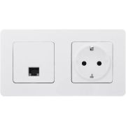 Розетка компьютерная Inspiria RJ45 кат.5E UTP бел. IEK 673825
