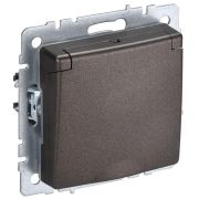 Розетка BRITE РСбш10-3-44-БрТБ 16А IP44 с заземл. защ. шторки с крышкой механизм бронза IEK BR-R16-16-44-K45